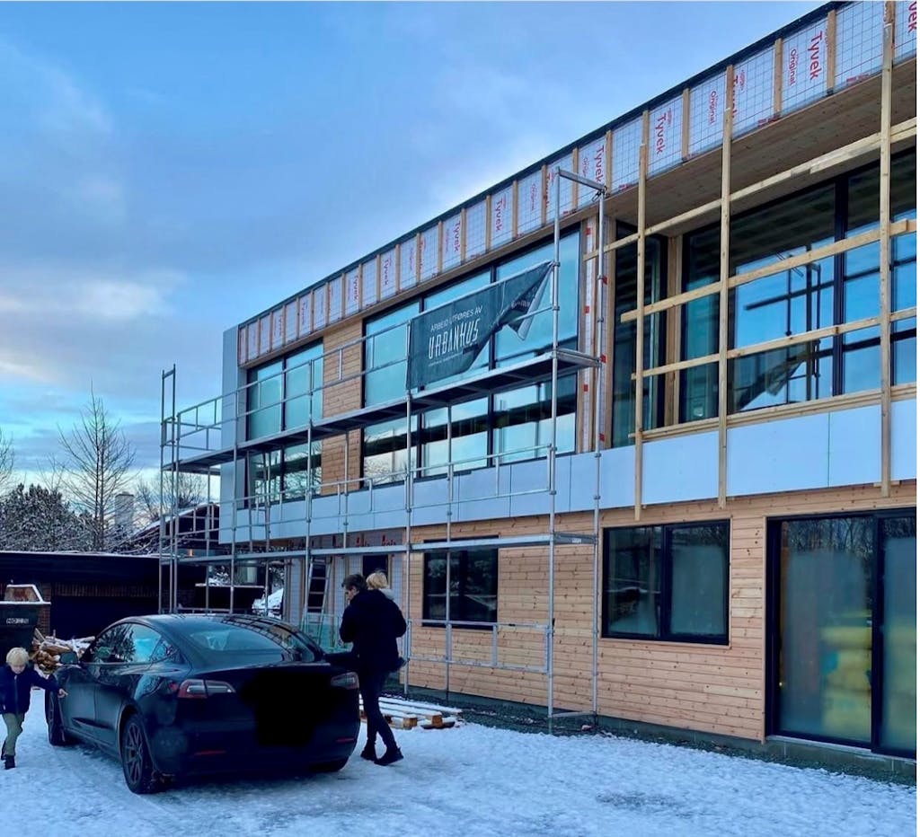 Nybygg Haugesund, funkishus i byggeprosess